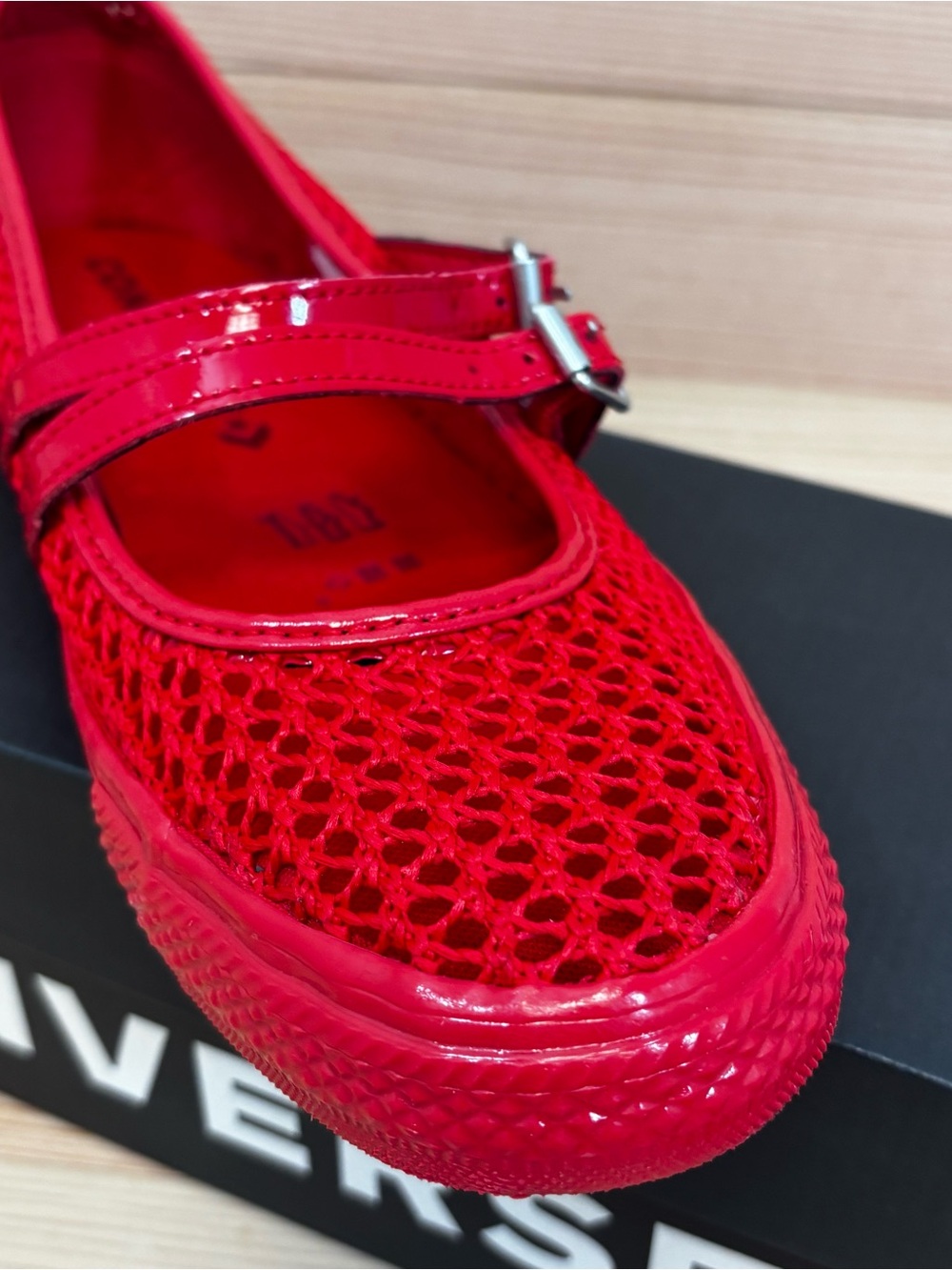 Converse Chuck Taylor All Star Dainty Mary Jane Knit Red A16568C CTAS Woman’s 9 - Picture 3 of 6